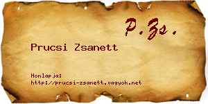 Prucsi Zsanett névjegykártya